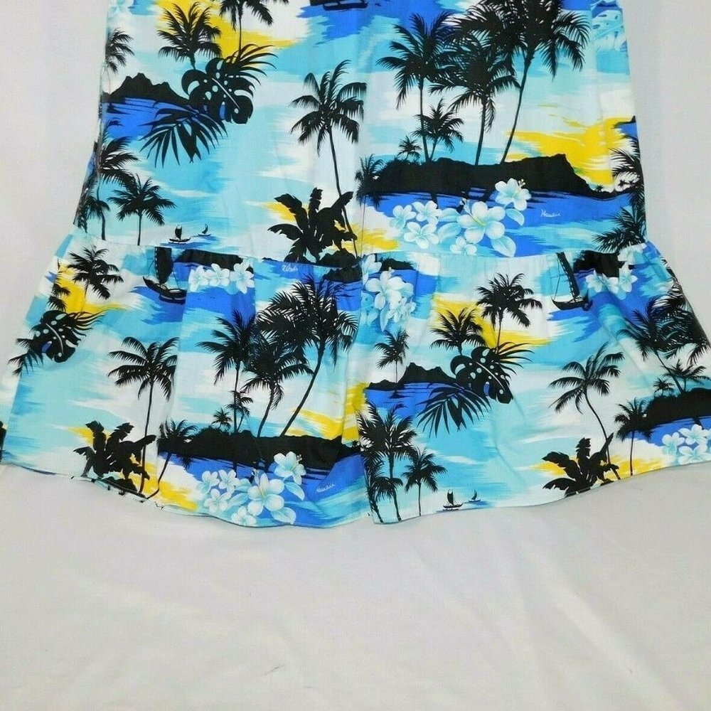 VTG  Hawaiian Tropical Sunset Muumuu Dress Jade Fashions Housedress Womens M - Picture 6 of 9